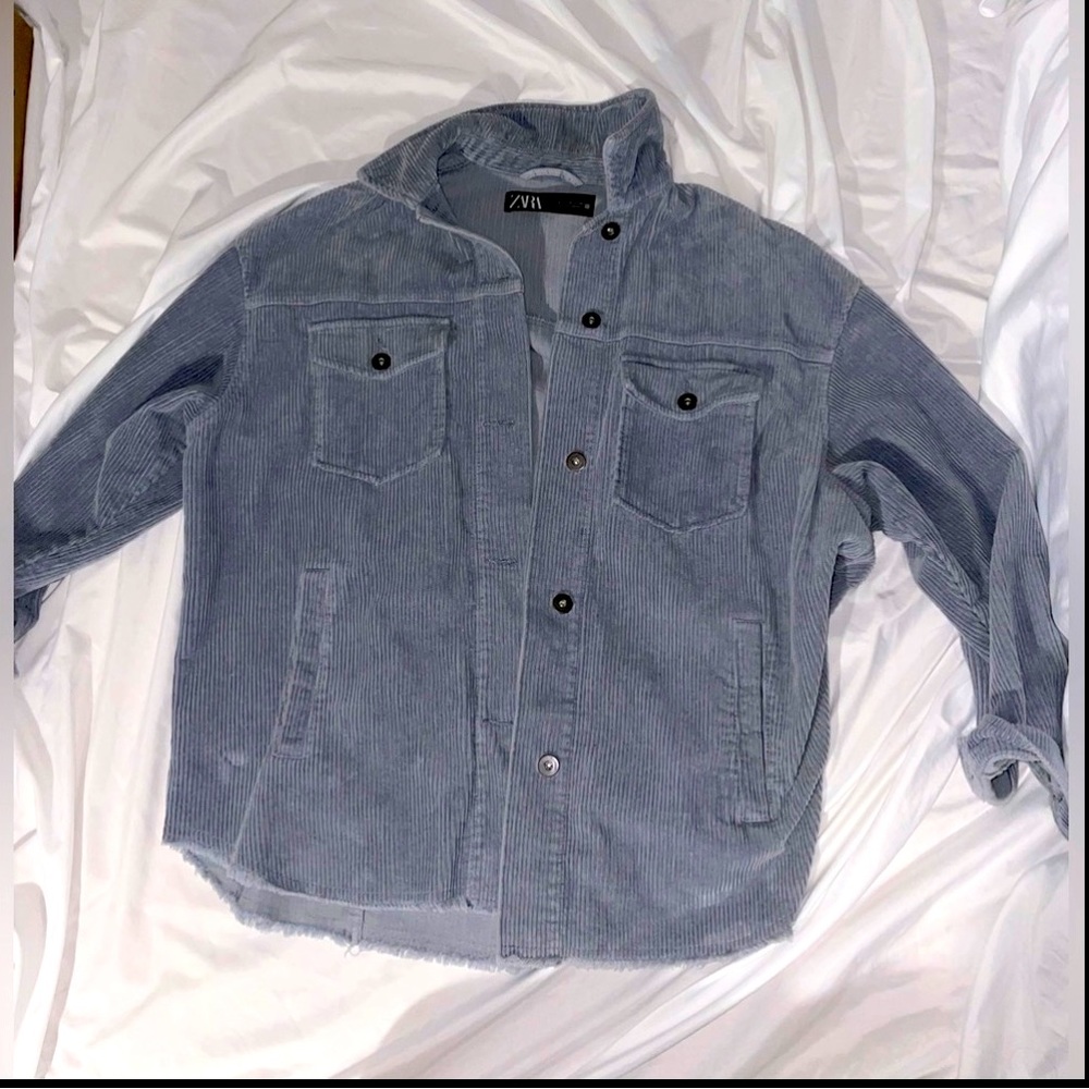 Oversize Zara Charcoal Corduroy Jacket